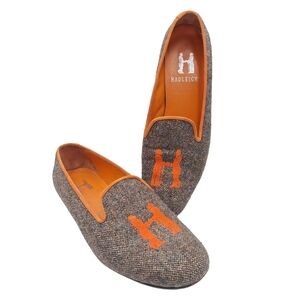 Hadleigh's Audrey Tweed Smoking Loafers - 9.5